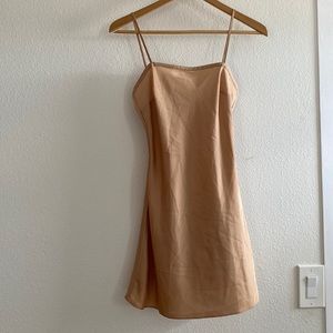 Cult Gaia Mini Slip Dress, Nude, Size S